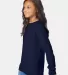 Comfort Wash GDH275 Garment Dyed Youth Long Sleeve Navy side view