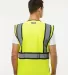 ML Kishigo 1595-1598 Standard Contrast Vest Lime/ Black back view