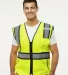 ML Kishigo 1595-1598 Standard Contrast Vest Lime/ Black front view