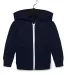 Bella + Canvas 3739T Toddler Full-Zip Hooded Sweat NAVY front view