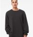 Bella + Canvas 3911 Unisex Classic Crewneck Sweats in Dark grey heathr front view