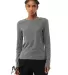 Bella + Canvas 1050 Ladies' Micro Ribbed Long-Slee DEEP HEATHER front view