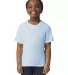 Gildan 64000B Youth Softstyle T-Shirt in Light blue front view