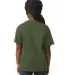 Gildan 64000B Youth Softstyle T-Shirt in Military green back view