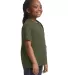 Gildan 64000B Youth Softstyle T-Shirt in Military green side view