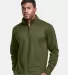 Champion Clothing CHP190 Sport Quarter-Zip Pullove Fresh Olive front view