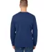 J America 8424 Unisex Premium Fleece Sweatshirt in True navy back view