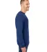 J America 8424 Unisex Premium Fleece Sweatshirt in True navy side view