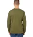 J America 8424 Unisex Premium Fleece Sweatshirt in Military green back view