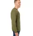 J America 8424 Unisex Premium Fleece Sweatshirt in Military green side view