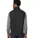 North End NE714 Men's Aura Sweater Fleece Vest BLACK/ BLACK back view