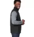North End NE714 Men's Aura Sweater Fleece Vest BLACK/ BLACK side view