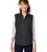 North End NE714W Ladies' Aura Sweater Fleece Vest BLACK/ BLACK front view