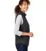 North End NE714W Ladies' Aura Sweater Fleece Vest BLACK/ BLACK side view