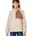 North End NE713W Ladies' Aura Sweater Fleece Quart OATML HTHR/ TEAK front view