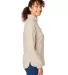 North End NE713W Ladies' Aura Sweater Fleece Quart OATML HTHR/ TEAK side view