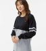 Boxercraft BW3514 Women's Pom Pom Long Sleeve Jers in Black/ oxford side view