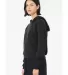 Bella + Canvas 7519 Ladies' Classic Pullover Hoode in Dark grey heathr side view