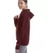 Champion Clothing S760 Ladies' PowerBlend Relaxed  Maroon side view