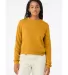 Bella + Canvas 7511 Ladies Classic Pullover Crewne in Heather mustard front view
