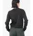 Bella + Canvas 7511 Ladies Classic Pullover Crewne in Dark grey heathr back view