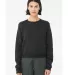 Bella + Canvas 7511 Ladies Classic Pullover Crewne in Dark grey heathr front view