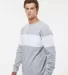 J America 8646 Varsity Fleece Crewneck Sweatshirt Oxford side view