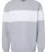 J America 8646 Varsity Fleece Crewneck Sweatshirt Oxford front view