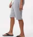 J America 8855 Triblend Fleece Shorts Grey Triblend side view