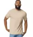 Gildan 65000 Unisex Softstyle Midweight T-Shirt in Sand front view
