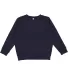 LA T 2225 Youth Elevated Fleece Crew NAVY front view
