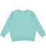 LA T 2225 Youth Elevated Fleece Crew in Saltwater front view