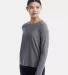 Champion Clothing CHP140 Women's Sport Soft Touch  Ebony Heather side view