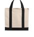 Port Authority Clothing BG429 Port Authority   Cot in Nat/deepbk front view