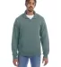 Comfort Wash GDH425 Garment-Dyed Quarter-Zip Sweat Cypress Green front view