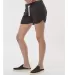 J America 8856 Women's Fleece Shorts Black Solid side view