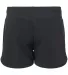 J America 8856 Women's Fleece Shorts Black Solid back view