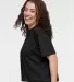 LA T 3518 Ladies' Boxy T-Shirt in Blended black side view