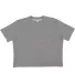 LA T 3518 Ladies' Boxy T-Shirt in Granite heather front view