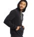 Alternative Apparel 9595F2 Pullover Hoodie in Eco true black side view