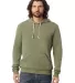 Alternative Apparel 9595F2 Pullover Hoodie ECO TR ARMY GRN front view