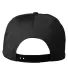 Big Accessories BA699 Ripstop Cap BLACK/ BLK ROPE back view