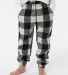 Burnside Clothing 4810 Youth Flannel Jogger Ecru/ Black Buffalo front view