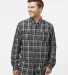 Burnside Clothing 8220 Perfect Flannel Work Shirt Grey/ Ecru front view