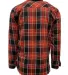 Burnside Clothing 8220 Perfect Flannel Work Shirt in Fire red/ black back view