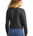 New Era LNEA514  Ladies Tri-Blend Fleece Crop Crew BlkHthr back view