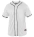 Alleson Athletic 52MBBJ Diamond Jersey in White/ black front view