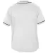 Alleson Athletic 52MBBJY Youth Diamond Jersey in White/ black back view