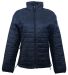 Burnside Clothing 5713 Women's Element Puffer Jack in Navy front view