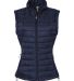 Burnside Clothing 5703 Women's Elemental Puffer Ve in Navy front view